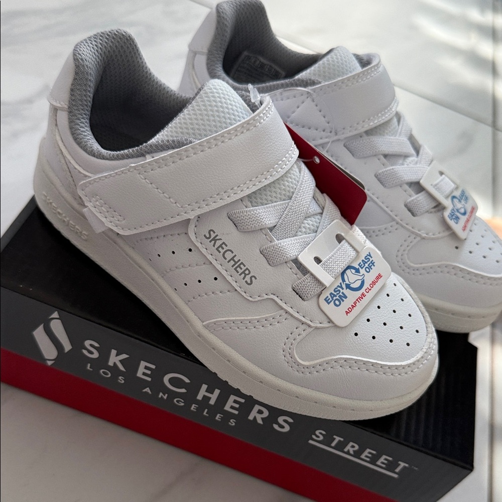 Skechers Toddlers White Velcro Sneakers